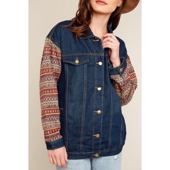 🔥HOST PIC🔥🌟TONI KNIT DENIM JACKET🌟 - Picture 5 of 8